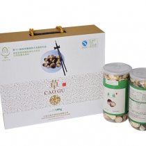 康韵冻干草菇食用菌菇特产一分钟变鲜菇草菇干货 礼盒装50g*2罐